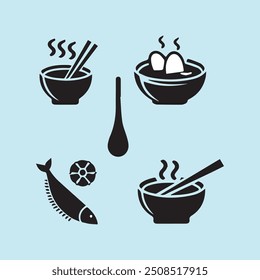 Creative Collection of various Food Icon Design