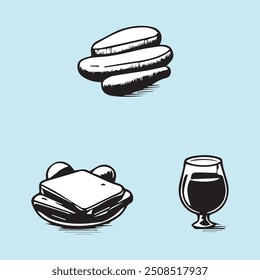 Creative Collection of various Food Icon Design