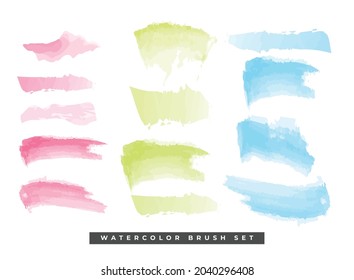 creative collection of water color brush strokes