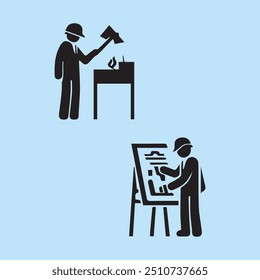 Coleção Criativa de Trabalhadores dia de trabalho com Ferramentas