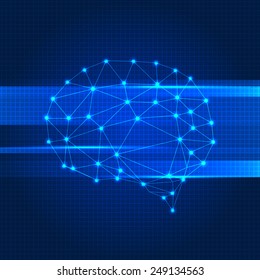 Creative color concept of the human brain