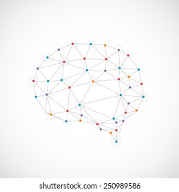 Creative color concept of the human brain