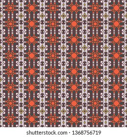 Creative color ethnic pattern, vector seamless, can be used for printing onto fabric, interior, design, textile