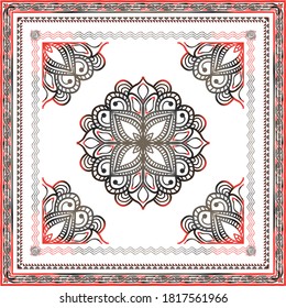 Kreative Blumenmuster für die Dekoration. Drucken Sie für Papiertapeten, Fliesen, Textilien, Halsbänder. Scarf-Design.
