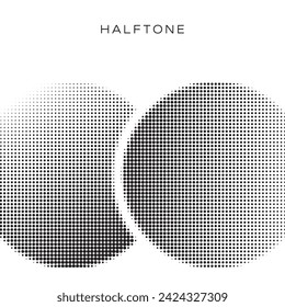 creative color halftone double sphere