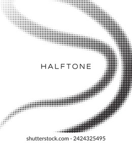 creative color halftone waving around the middle