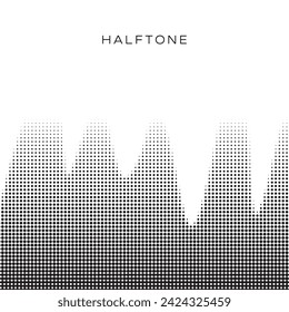 creative color halftone waving upwards