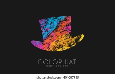Creative color hat logo.