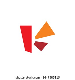 creative color k logo design