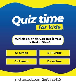 Creative color learning quiz! Perfect for school kids and little artists