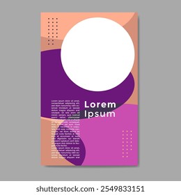 Creative color pastel of poster postcard design background vector template