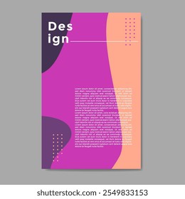 Creative color pastel of poster postcard design background vector template