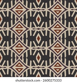 Creative color  pattern in beige black red for decoration. Print for paper wallpaper, tiles, textiles, neckerchief.