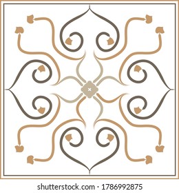 Creative color pattern for decoration. Print for paper wallpaper, tiles, textiles, neckerchief. Scarf design. Frame 