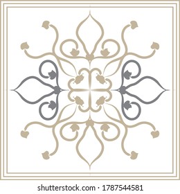 Patrón de color creativo para la decoración. Papel de papel, azulejos, textiles, pañuelos, pañuelos. Diseño de bufanda. Marco 