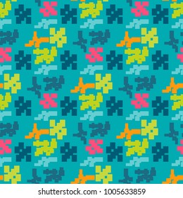 Creative color pattern in simple style. For kids wear, interior design, bed linen. Vector illustration