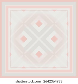 Creative color pattern in white gray pink for decoration. Style pattern for carpet, rug, scarf, shawl , pillow, tiles. Frame. Scarf design.