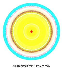 Creative color points round symbol. Abstract summer logo. Circle dots modern art icon. Pattern ornament spring illustration eps10.