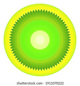 Kreatives Farbkreiszeichen. Abstraktes Sommerlogo. Circle moderne Kunstsymbol. Musterschmuck Frühlingsgrafik eps10.