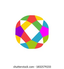 creative color spin shutter icon logo design
