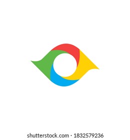 creative color spin shutter icon logo design