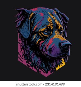 Creative color strokes on dogs