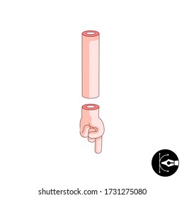 Creative colored cartoon vector alphabet symbols.