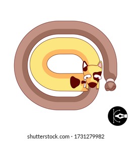 Símbolos del alfabeto vectorial de dibujos animados de color creativo.