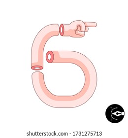 Creative colored cartoon vector numbers