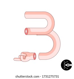 Creative colored cartoon vector numbers
