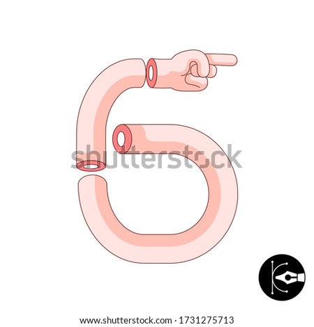 Creative colored cartoon vector numbers