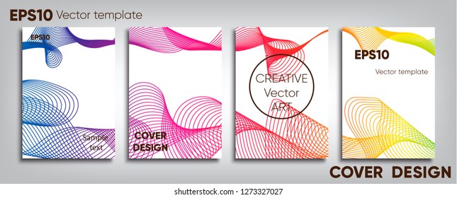 Creative colored cover. Cover design. Cool background.