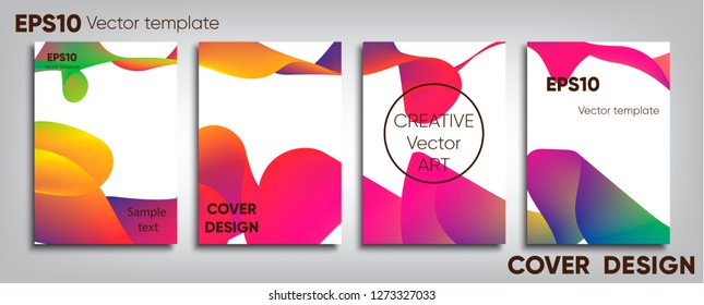 Creative colored cover. Cover design. Cool background.