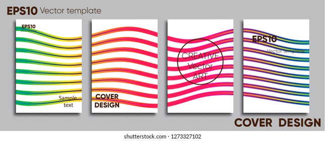 Creative colored cover. Cover design. Cool background.