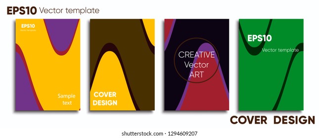 Creative colored cover. Cover design. Cool background.