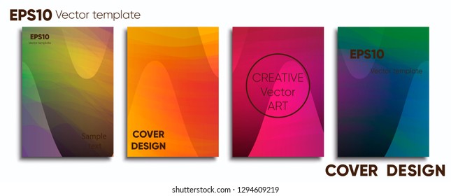 Creative colored cover. Cover design. Cool background.