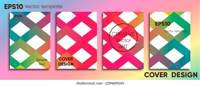 Creative colored cover. Cover design. Cool background.