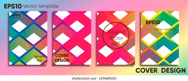 Creative colored cover. Cover design. Cool background.