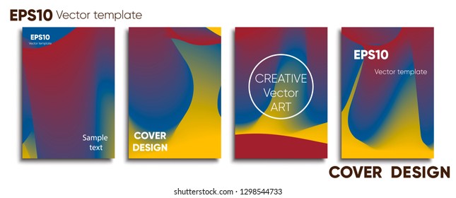 Creative colored cover. Cover design. Cool background.