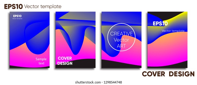 Creative colored cover. Cover design. Cool background.
