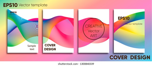 Creative colored cover. Cover design. Cool background.