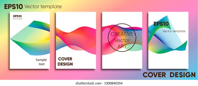 Creative colored cover. Cover design. Cool background.