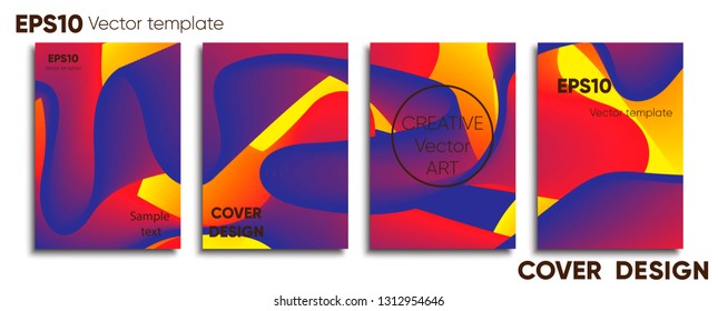 Creative colored cover. Cover design. Cool background.
