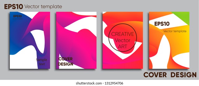 Creative colored cover. Cover design. Cool background.