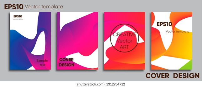 Creative colored cover. Cover design. Cool background.