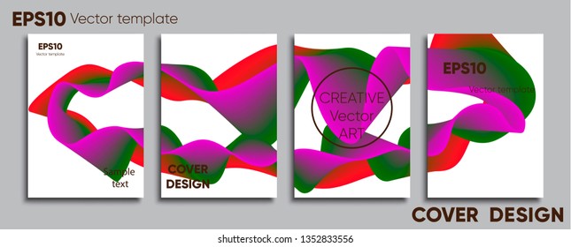 Creative colored cover. Cover design. Cool background.