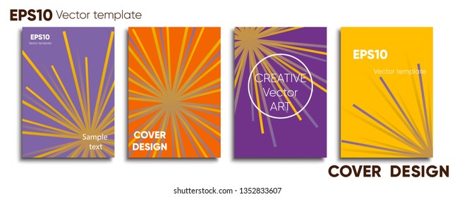 Creative colored cover. Cover design. Cool background.