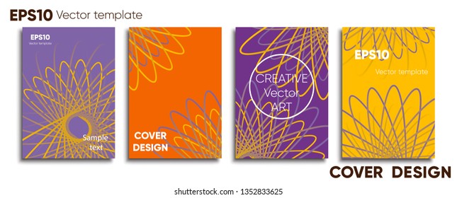 Creative colored cover. Cover design. Cool background.