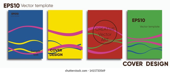 Creative colored cover. Cover design. Cool background.