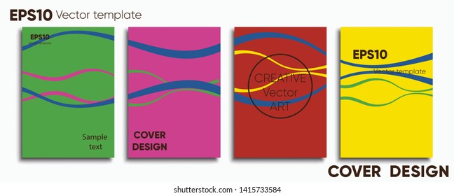 Creative colored cover. Cover design. Cool background.